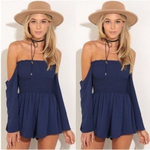 Navy Romper
